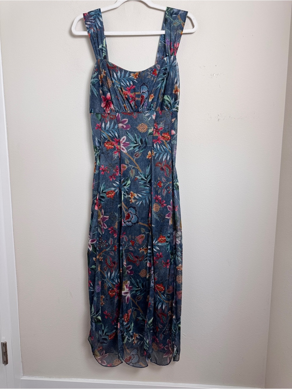 Elana Kattan Vintage Floral Maxi Dress Size Medium Y2K Party Summer Vacation